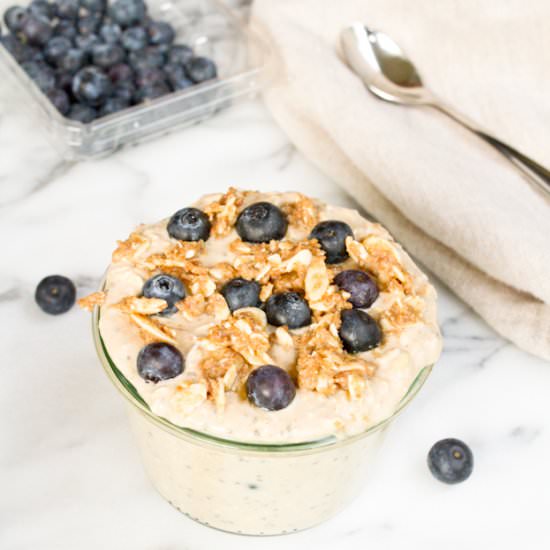 Blueberry Cobbler Overnight Oats