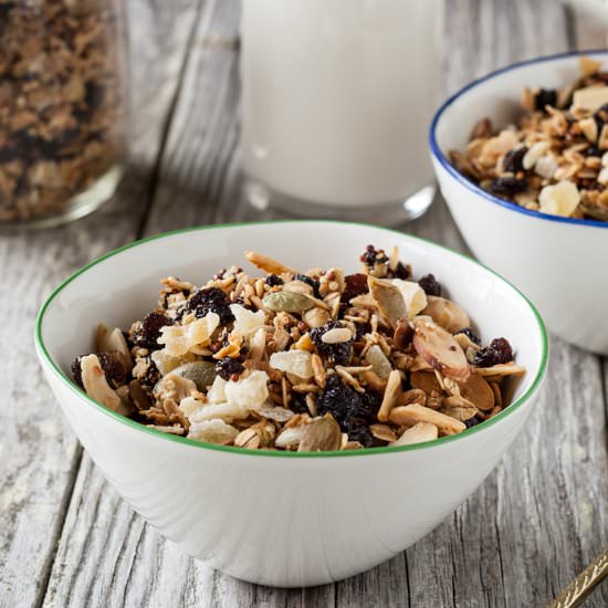 Candied Ginger, Coconut Granola
