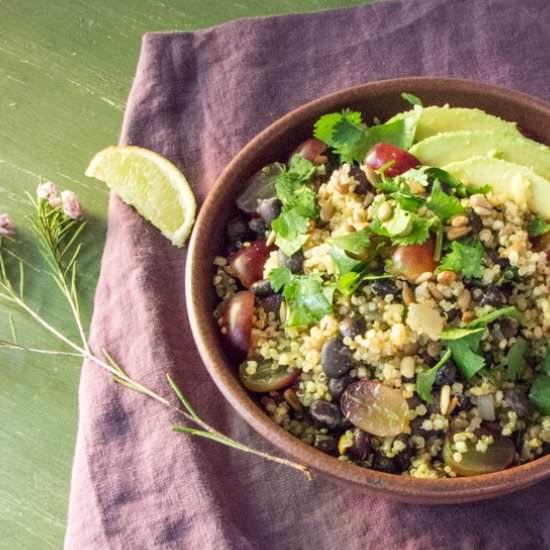Mixed Grains Salad with Black Beans