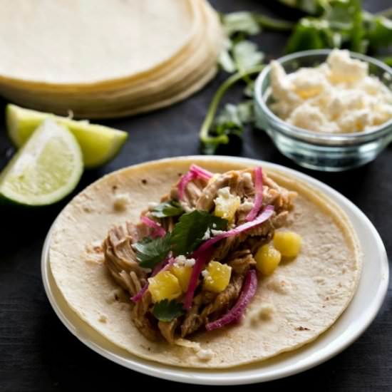 Slow Cooker Tacos al Pastor