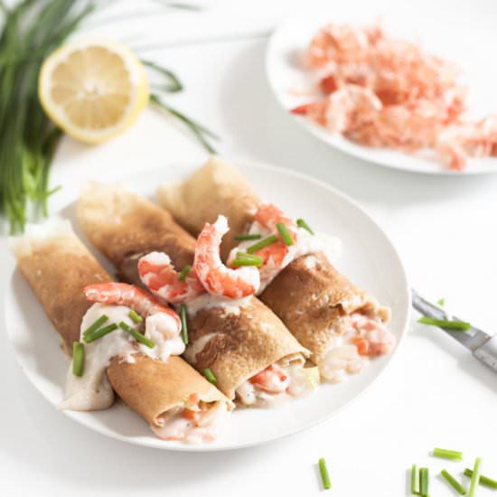 Whole Wheat Seafood Crepes