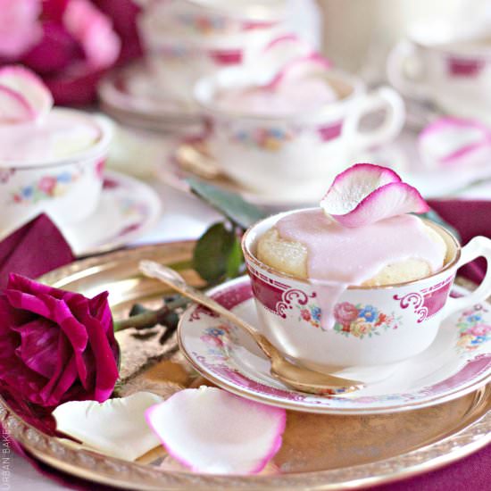 Rose Water Mug Cakes