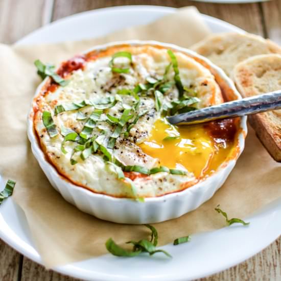 Baked Eggs in Marinara Sauce