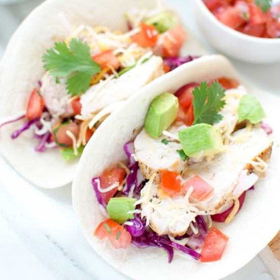 Tequila Lime Chicken Tacos