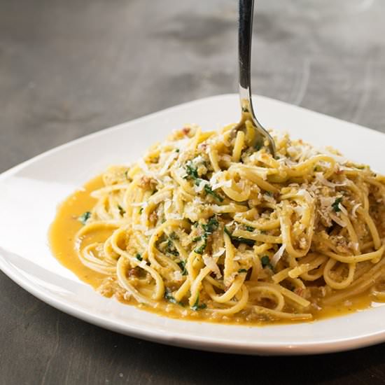Linguine with Cauliflower Carbonara