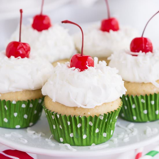 Coconut Tres Leches Cupcakes
