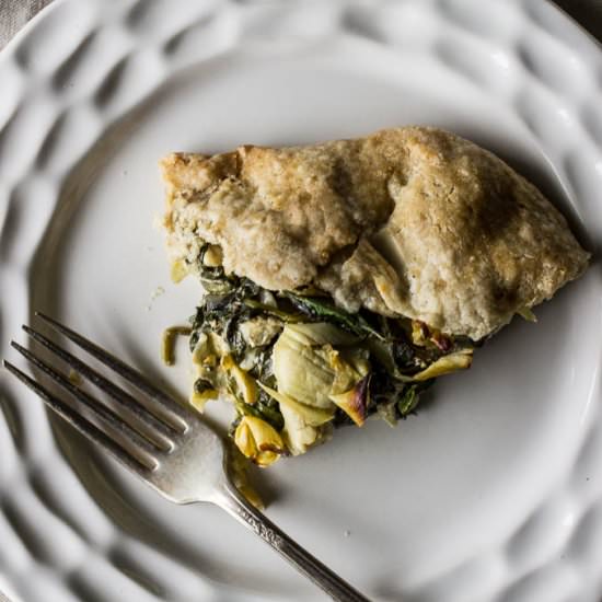 Spinach and Artichoke Galette