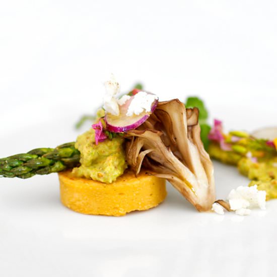 Chickpea Panisse Spring Vegetables