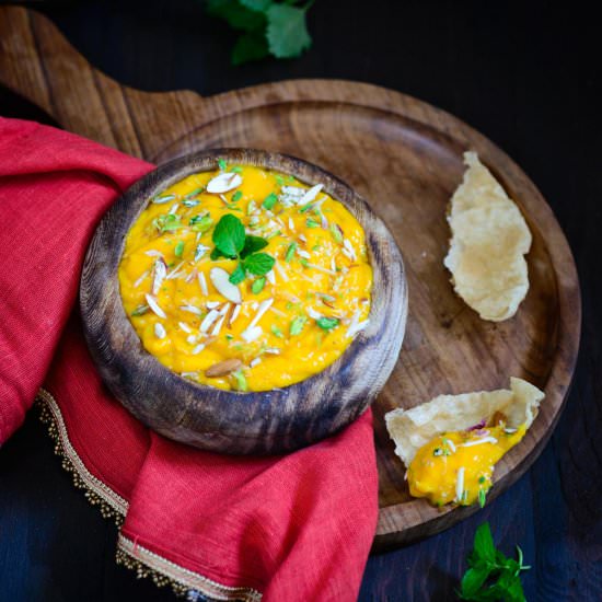 Aamras or Ripe Mango Dip
