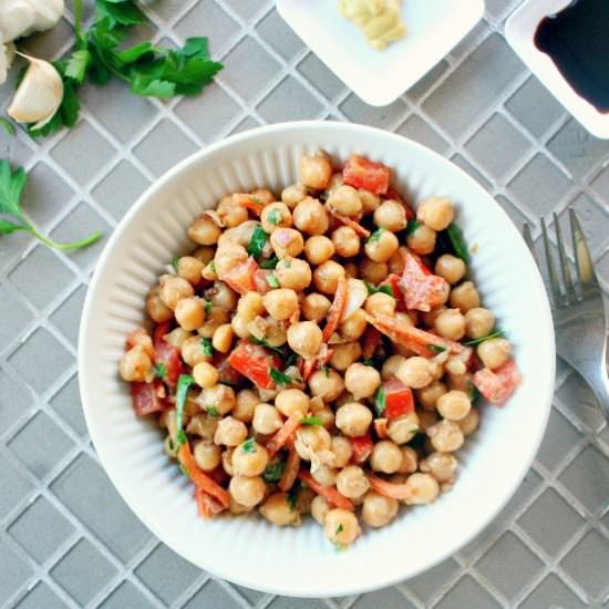 Chickpea Salad with Flax Dressing