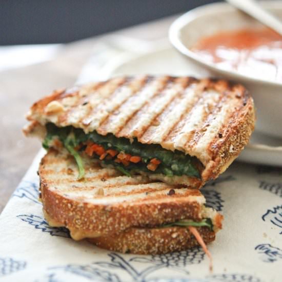 Hummus Veggie Panini