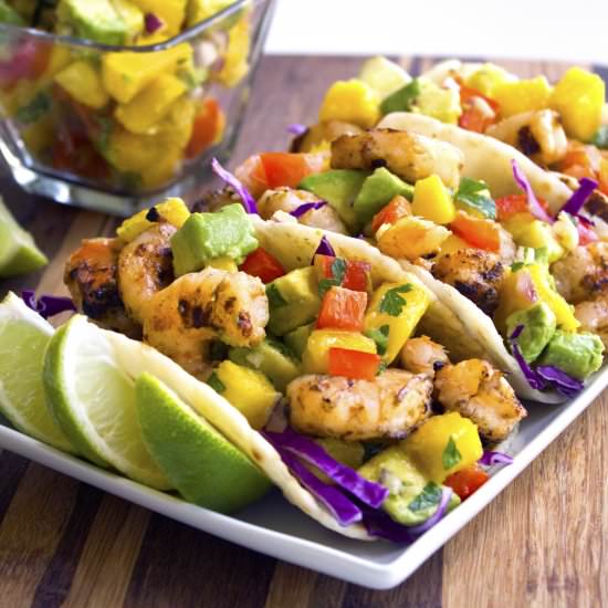 Shrimp Tacos With Tropical Salsa