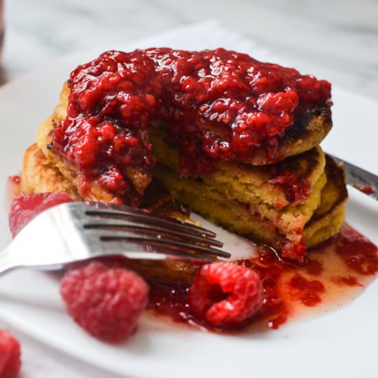 Honey Cornbread Pancakes