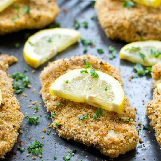 Lemon-Garlic Breaded Chicken
