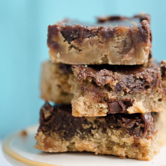 Malted Dark Chocolate Blondie
