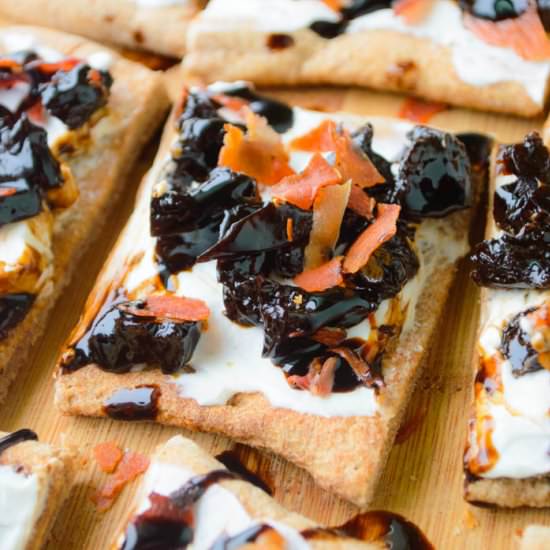 Goat Cheese, Prosciutto& Plum Toast