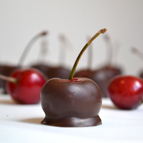 Chocolate Dipped Brandy Cherries