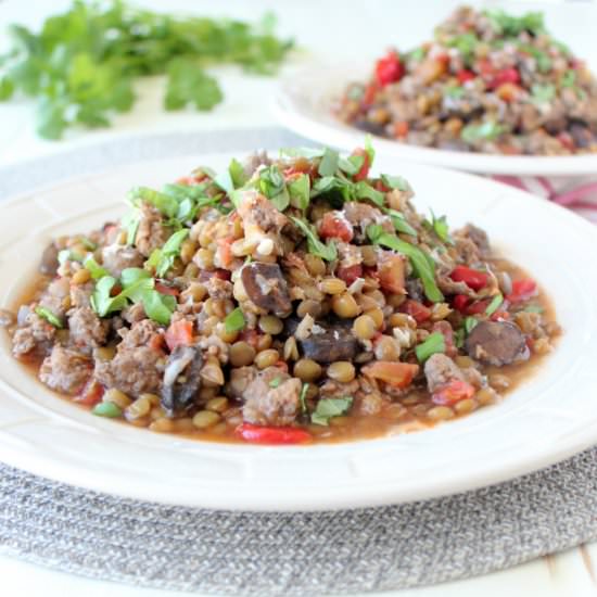 Mediterranean Sausage & Lentils