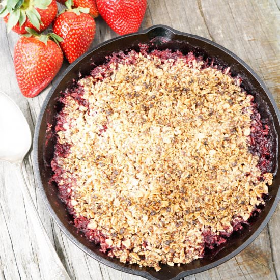 Strawberry Skillet Crisp!