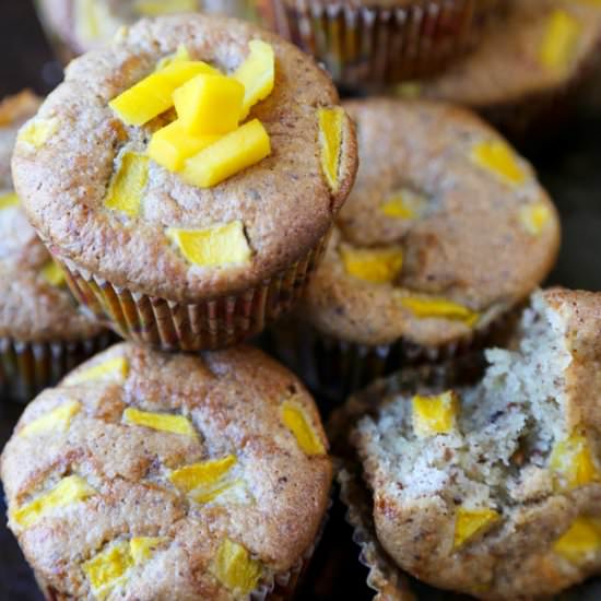 Almond and Hazelnut Mango Muffins