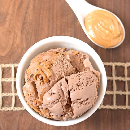 Chocolate Ice Cream with PB Swirl