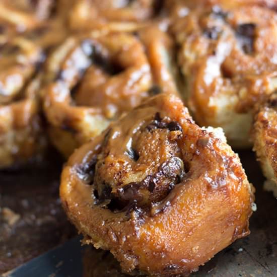 Chocolate & Salted Caramel Buns