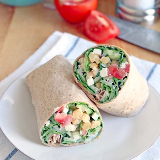 Mediterranean Salad Wrap