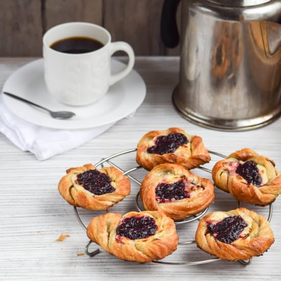 Raspberry Cheesecake Pastry Danish