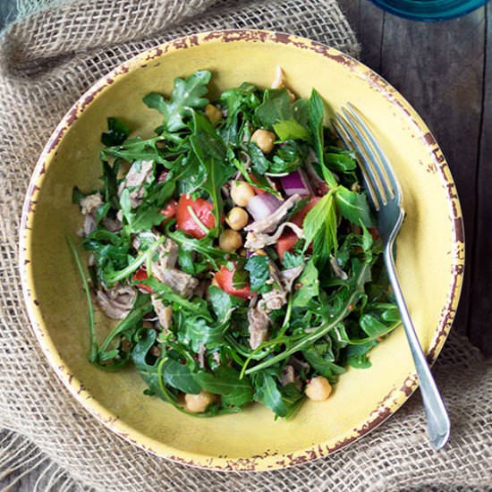 Pulled Pork & Chickpea Salad