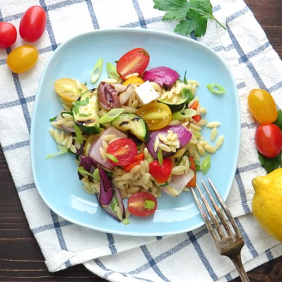 Grilled Greek Orzo Salad