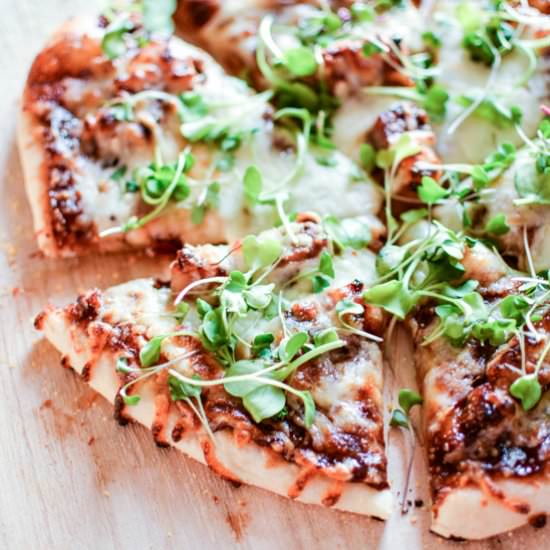 Pork Belly Pizza with BBQ Sauce