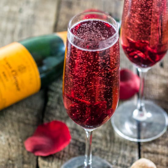 Hibiscus Champagne Cocktail