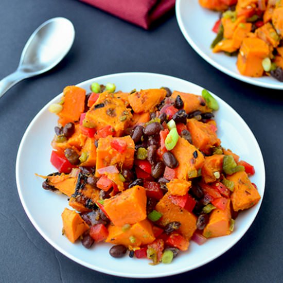 Grilled Sweet Potato Mexican Salad