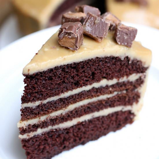 Chocolate Cake with Caramel Frosting