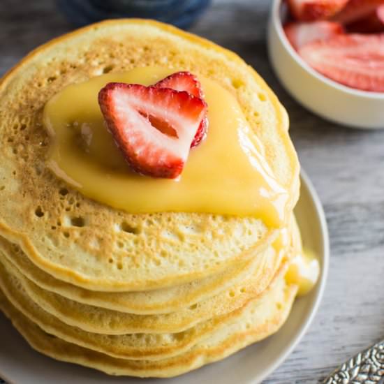 Soy Pancakes & Sweet Lime Curd