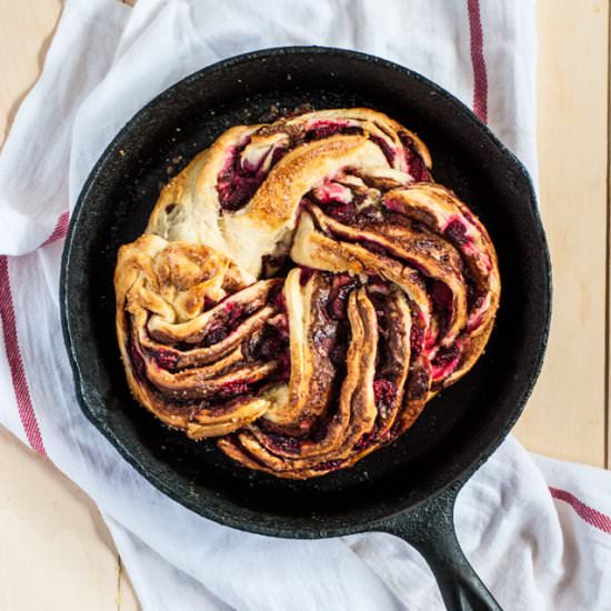 Nutella Raspberry Swirl Bread