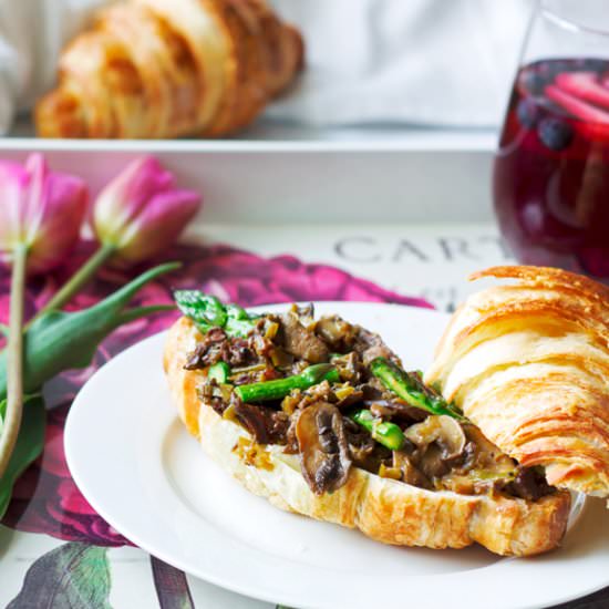 Mushroom and Leek Croissant