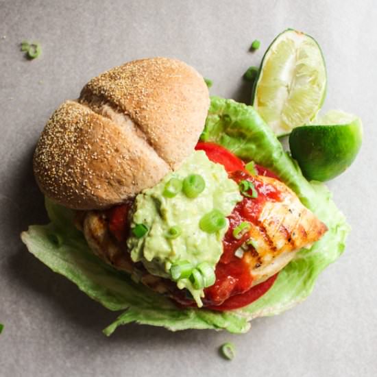 Grilled Mexican Chicken Sandwich