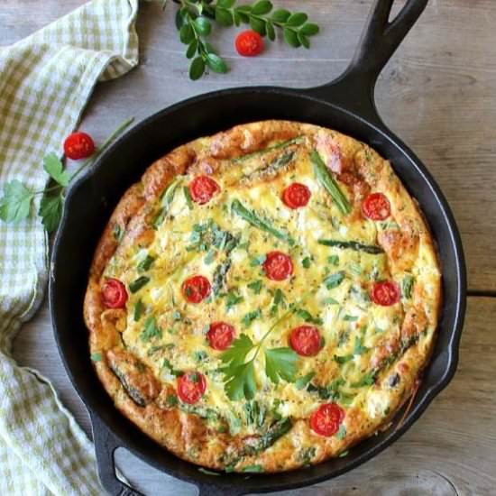 Spring Frittata with Garden Herbs