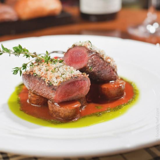 Back of a Lamb on Potatoes