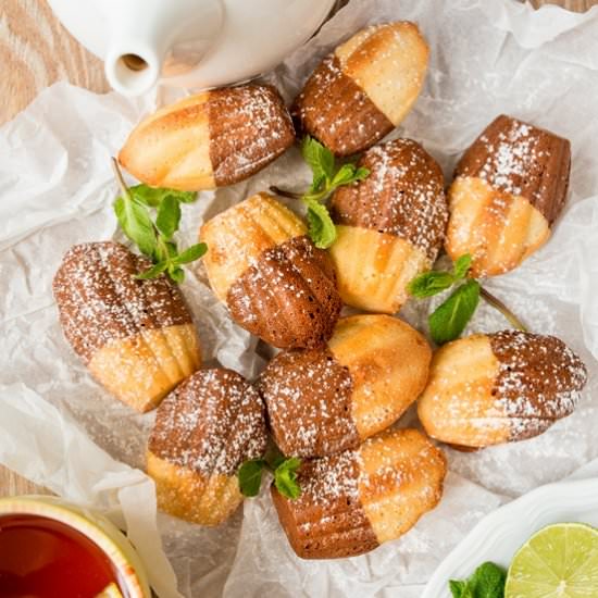 Сhocolate-Vanilla Madeleines