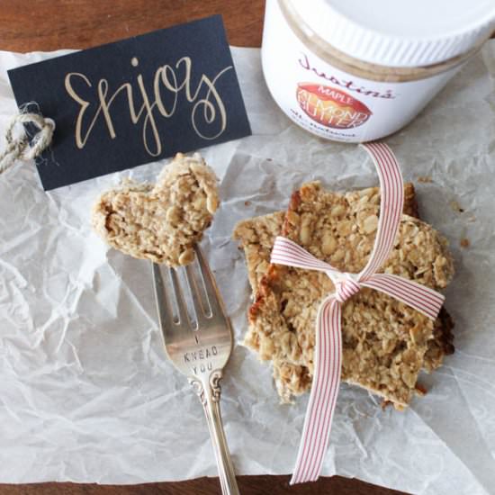 Almond butter oatmeal bars