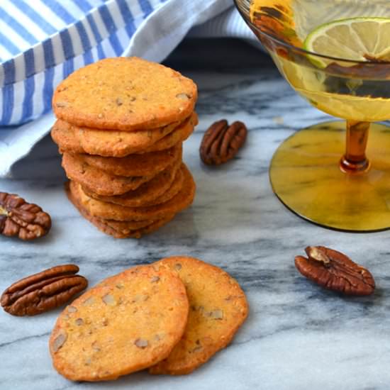 Pecan cheddar crackers