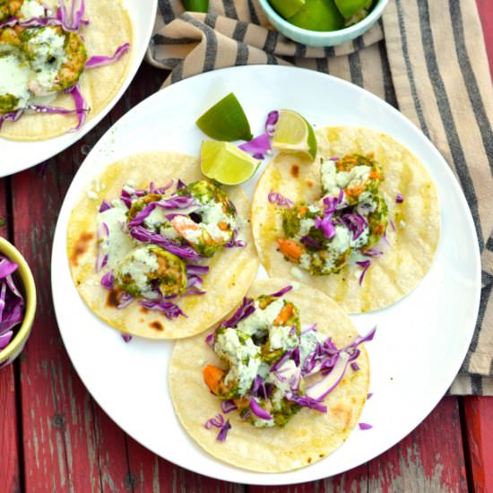 Grilled shrimp tacos