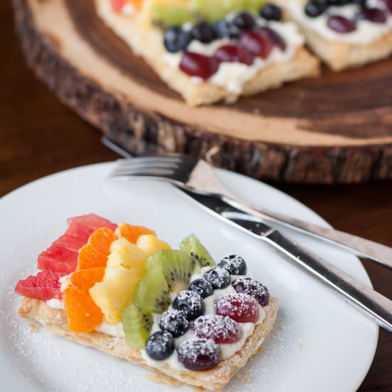 Mini Rainbow Fruit Pizzas