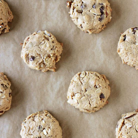 Flourless trail mix cookies