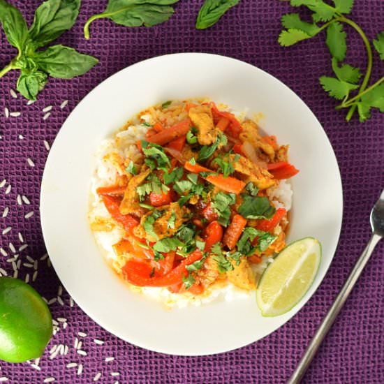 Coconut Lime Chicken Curry and Rice