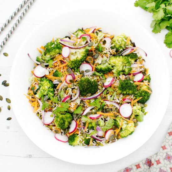 Broccoli Brown Rice Asian Salad