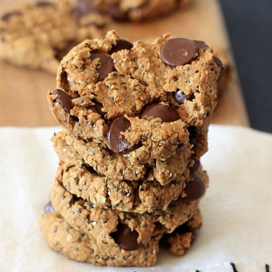 Oatmeal PB Chocolate Chip Cookies