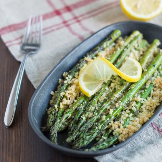 Grilled Asparagus w/Panko Parmesan